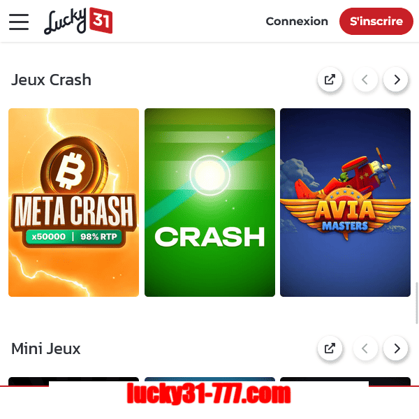 accueil blackjack lucky31