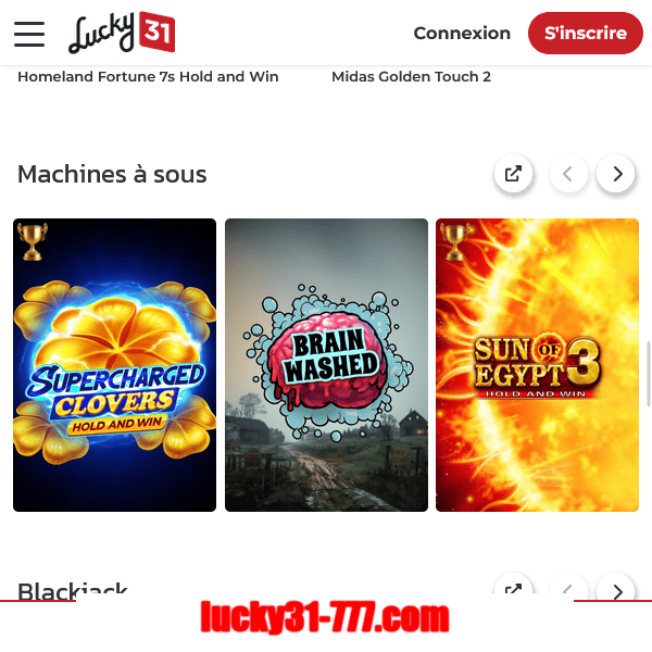 accueil livespins lucky31